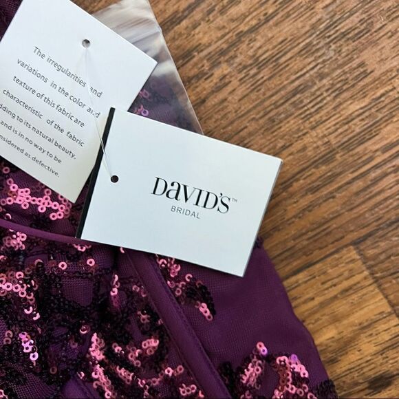 DB studio pattern sequin illusion plunge dress - Picture 10 of 13